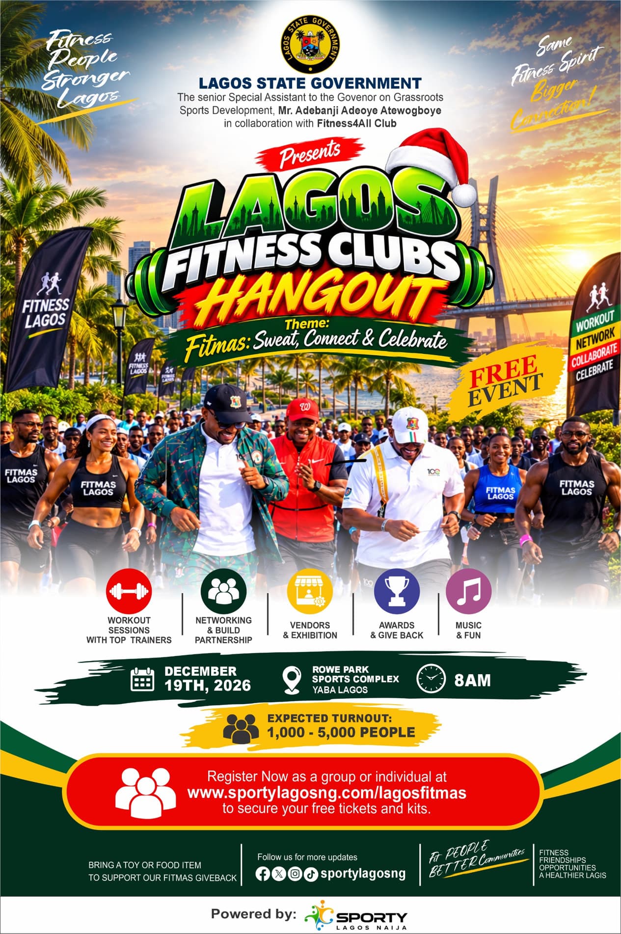 Lagos Fitness Clubs Hangout 2026 official poster